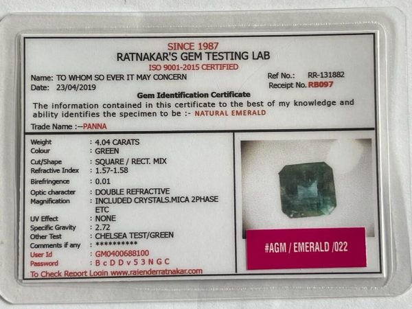 4.04 Carats<br>Zambian<br>SKU: AGM-EM022 - Image 2
