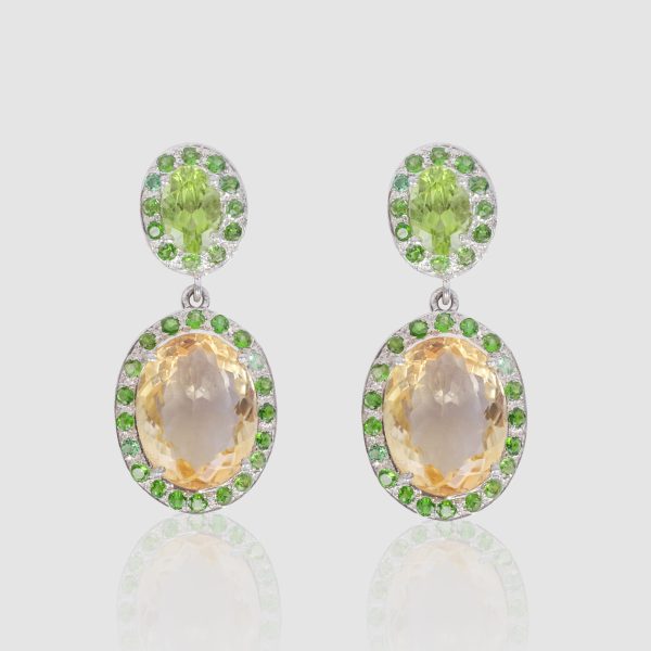 13.568 gms <br> Natural Peridot , Citrine & Garnet <br> SKU: AGM-J005